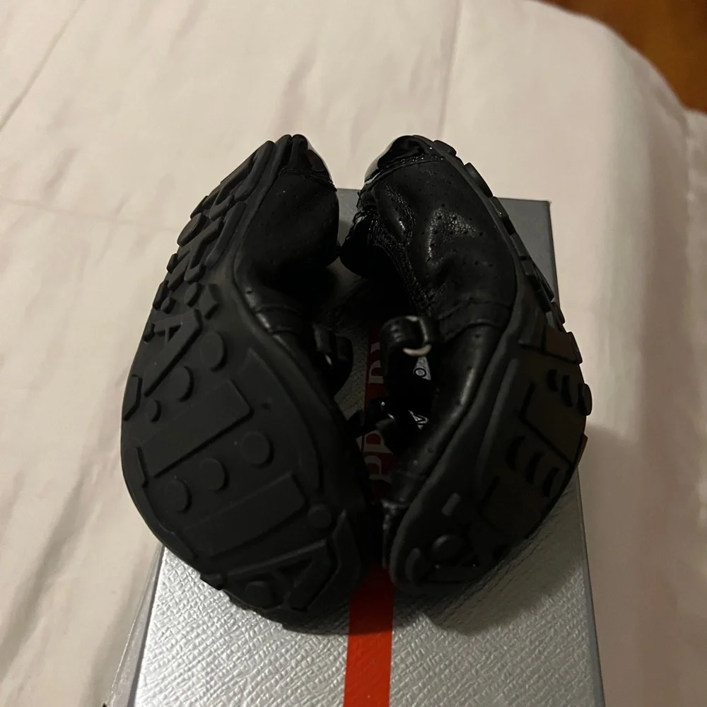 Prada Black Patent Leather Kids Mary Jane Shoes